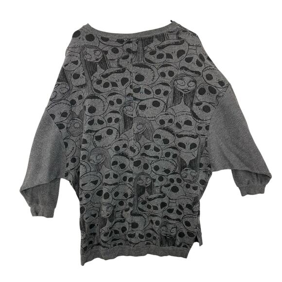 Disney Womens Nightmare Before Christmas Sleepwear Pajama Top Gray Juniors M - Picture 2 of 8